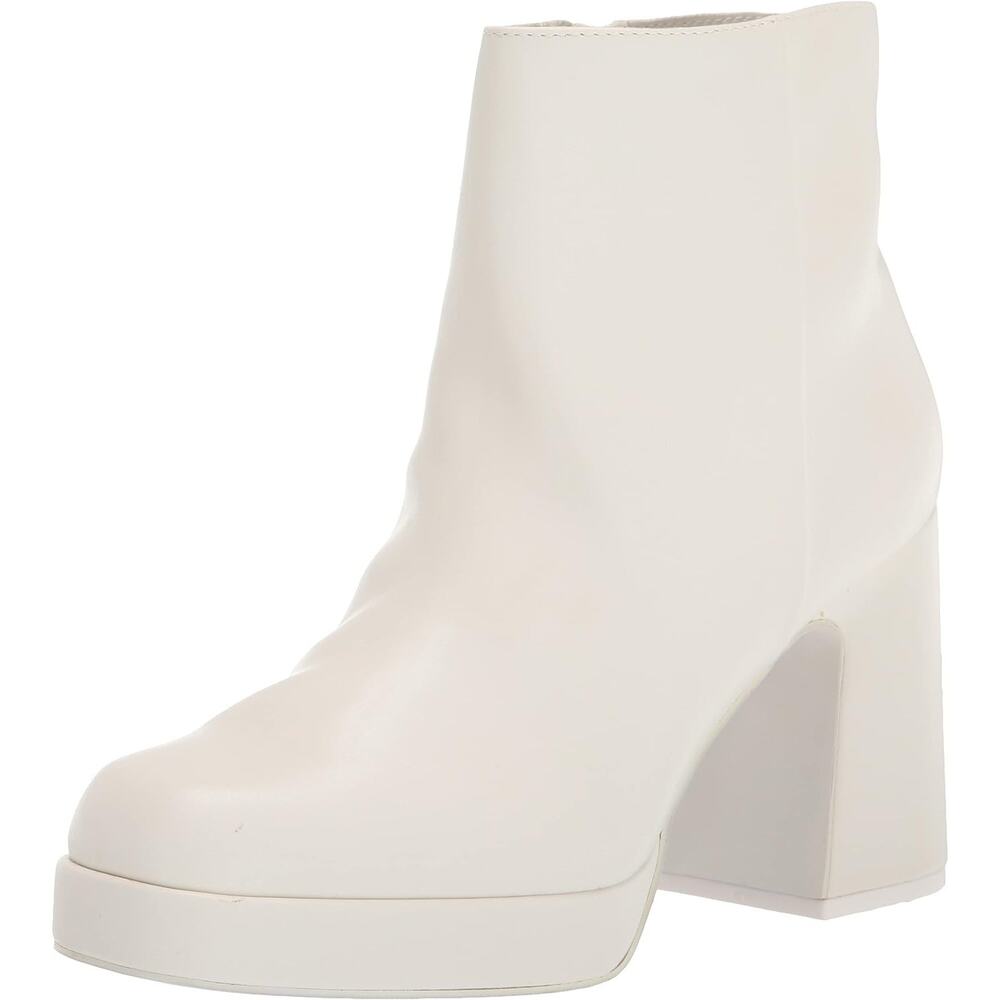 Madden Girl Women Platform Ankle Booties Activate Size US 9.5M White Paris
